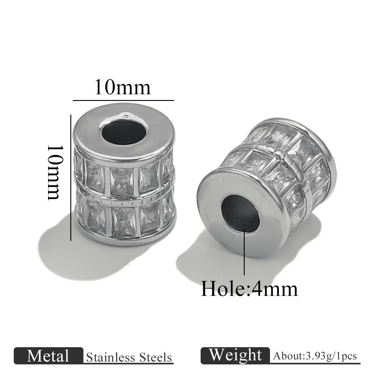 Stainless Steel Plated Rectangular And Round Beads Handmade Diy Bracelet Beads With Totem Pattern And Electroplating Process - Image 7
