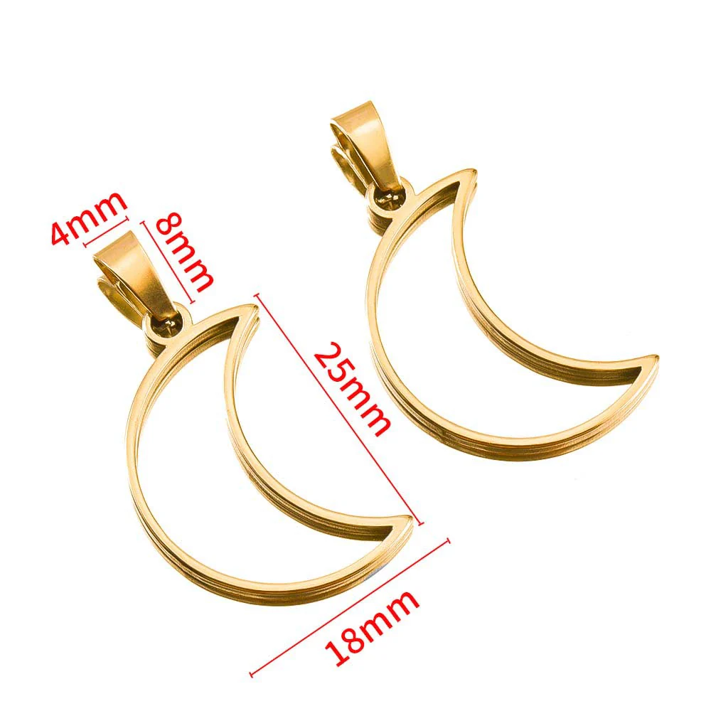 Stainless Steel Polished Geometric Heart Hollow Border Gem Base Pendant Frame Electroplated Diy Handmade Jewelry Accessories - Image 10