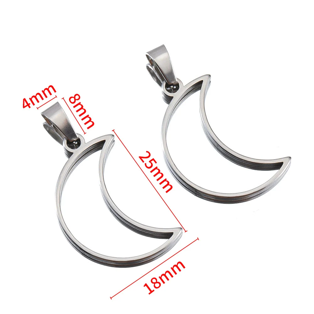 Stainless Steel Polished Geometric Heart Hollow Border Gem Base Pendant Frame Electroplated Diy Handmade Jewelry Accessories - Image 15