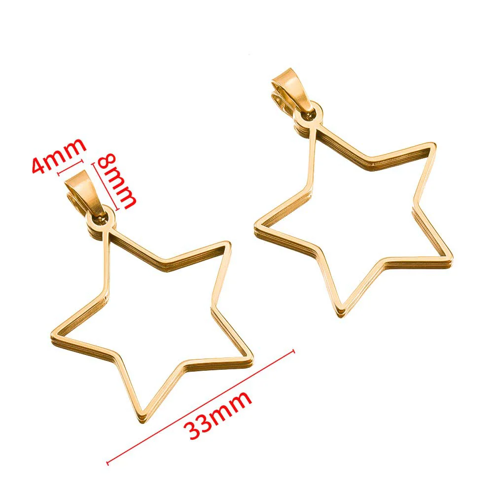 Stainless Steel Polished Geometric Heart Hollow Border Gem Base Pendant Frame Electroplated Diy Handmade Jewelry Accessories - Image 7