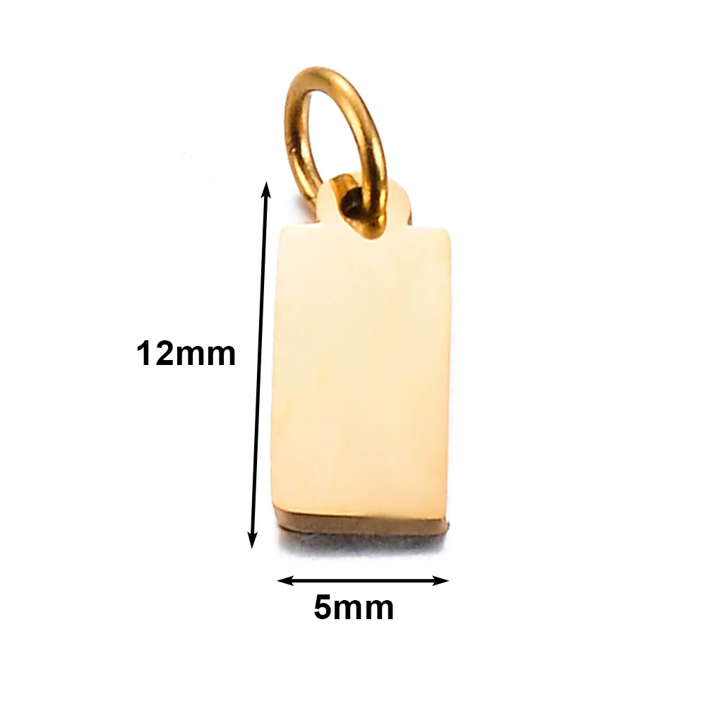 Stainless Steel Polished Heart Round Oval Rectangular Diamond Shape Electroplated Diy Pendant For Necklace And Bracelet - Image 19