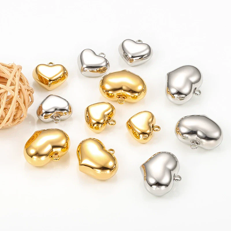 Stainless Steel Polished Heartshaped Pendant Necklace Bracelet With High Polishing And Laser Logo Electroplating Treatment - Image 3