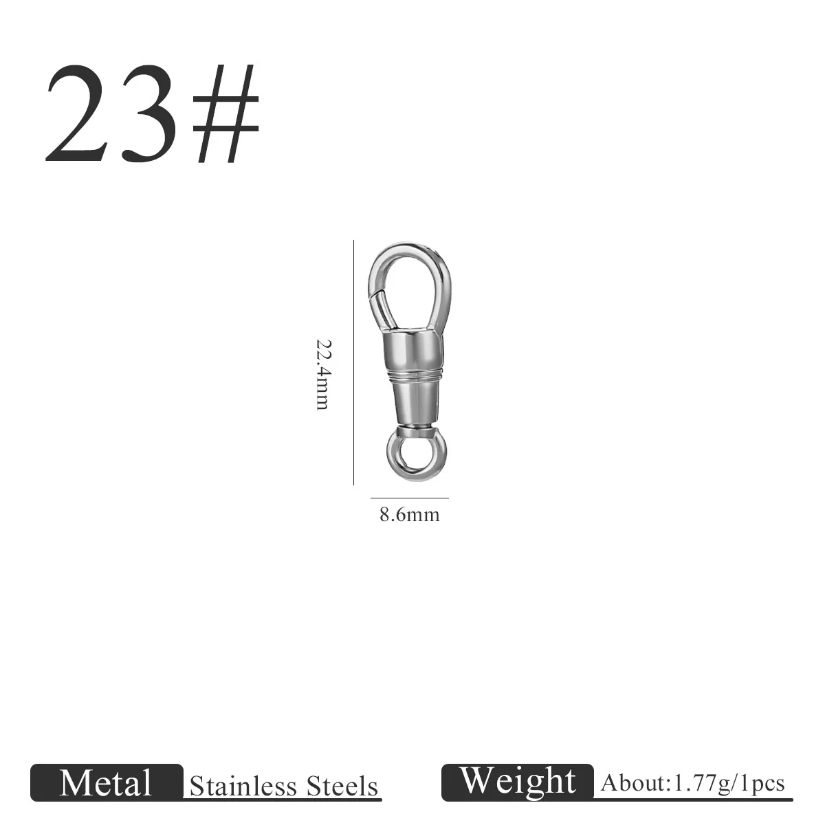 Stainless Steel Polished Jewelry Accessories Eagle Mouth Buckle Lanyard Pendant Buckle Universal Rotating Spring Buckle Round Key Chain Modern Simplicity - Image 6