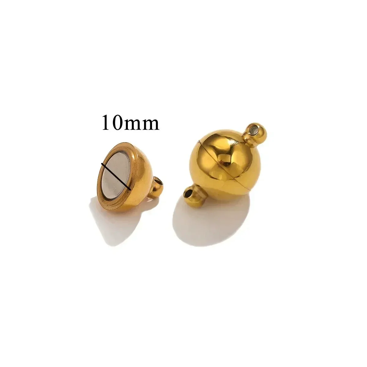 Stainless Steel Polished Magnetic Buckle Round Love Shape Magnet Tail Buckle Connector Electroplated Leather Bracelet Making Jewelry Accessories - Image 11