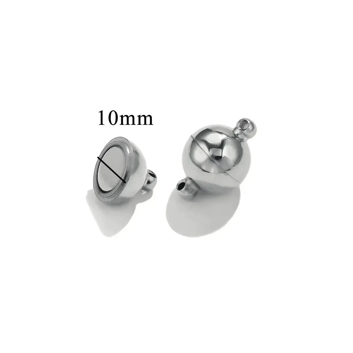 Stainless Steel Polished Magnetic Buckle Round Love Shape Magnet Tail Buckle Connector Electroplated Leather Bracelet Making Jewelry Accessories - Image 8