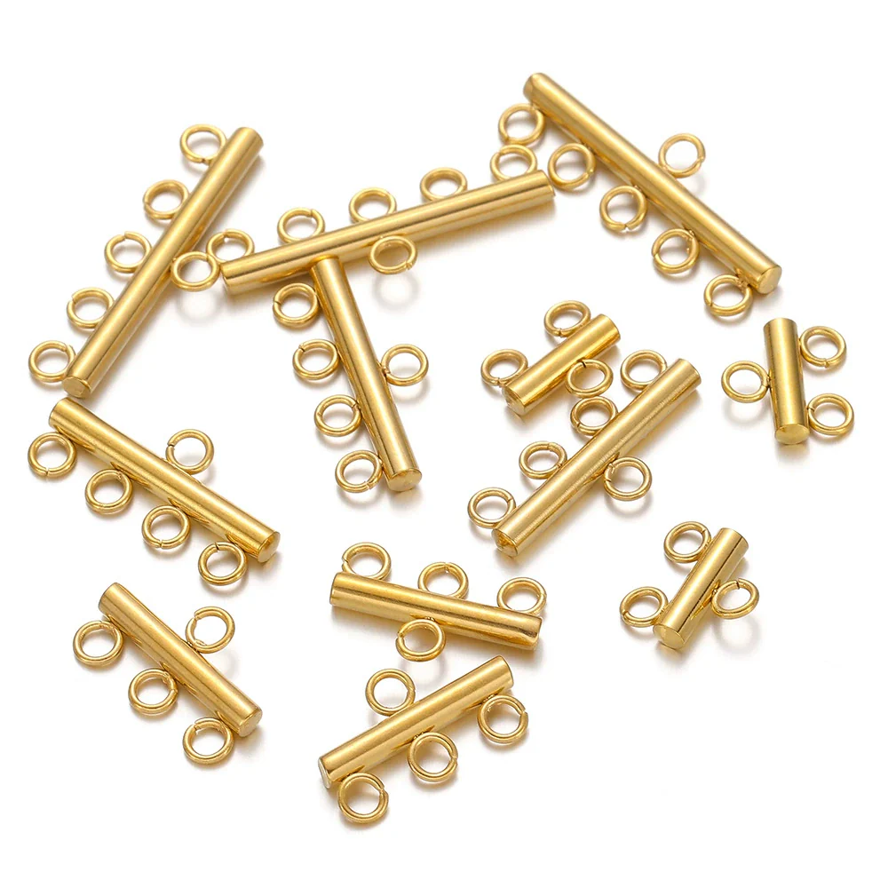 Stainless Steel Porous Ot Button Pendant Jewelry Accessories Connector Necklace - Image 2