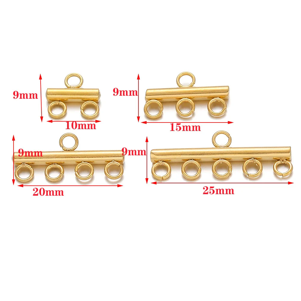 Stainless Steel Porous Ot Button Pendant Jewelry Accessories Connector Necklace - Image 3