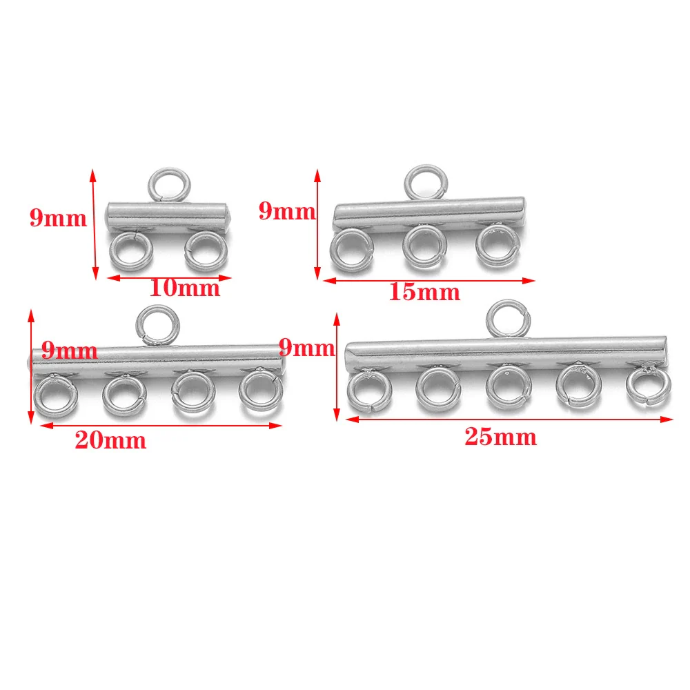 Stainless Steel Porous Ot Button Pendant Jewelry Accessories Connector Necklace - Image 7