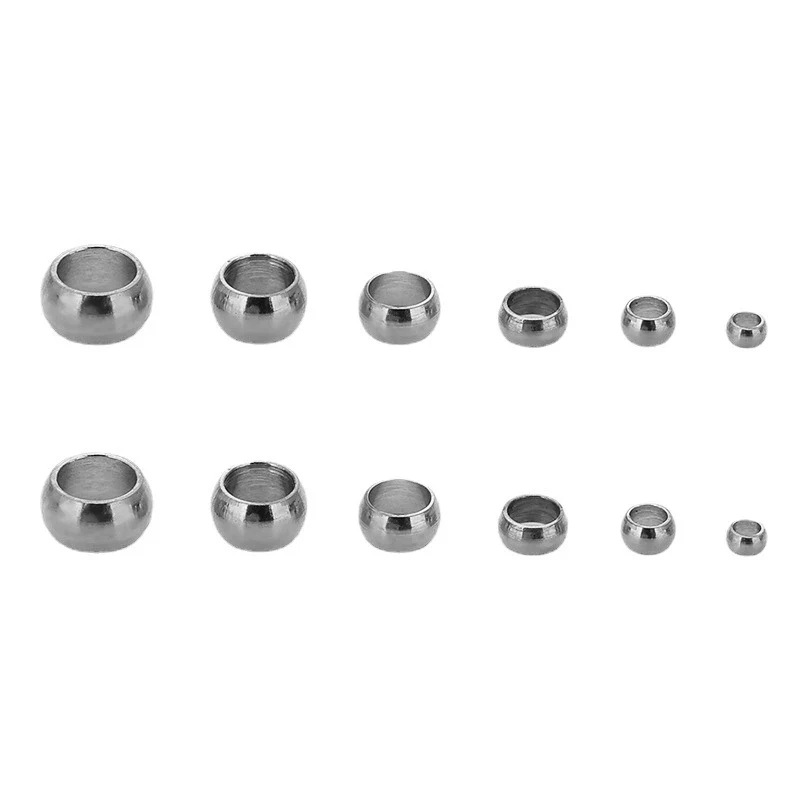 Stainless Steel Positioning Beads For Diy Pearl Necklace And Bracelet Accessories Simple Style With Smooth Pattern And Vacuum Plating - Image 4
