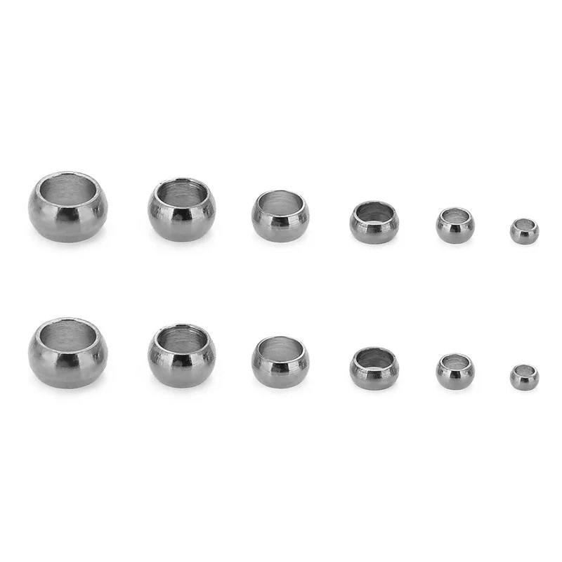 Stainless Steel Positioning Beads For Diy Pearl Necklace And Bracelet Accessories Simple Style With Smooth Pattern And Vacuum Plating - Image 5