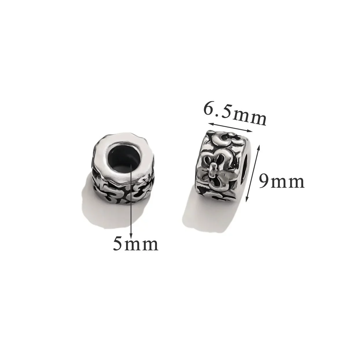 Stainless Steel Retro Black Pattern Handwoven Rope Beaded Bracelet Jewelry With 18K Gold Vacuum Plating - Image 11