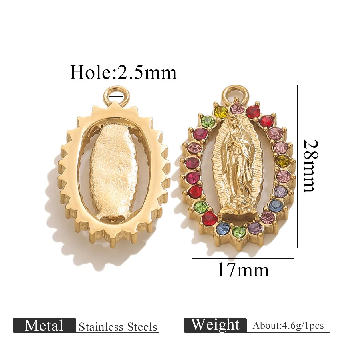Stainless Steel Retro Pendant Necklace Jewelry Accessories 18K Goldplated - Image 10