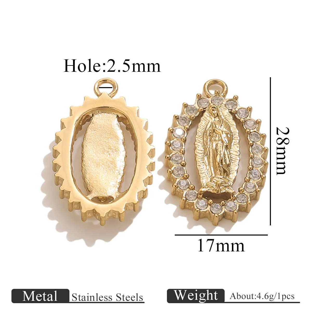 Stainless Steel Retro Pendant Necklace Jewelry Accessories 18K Goldplated - Image 9