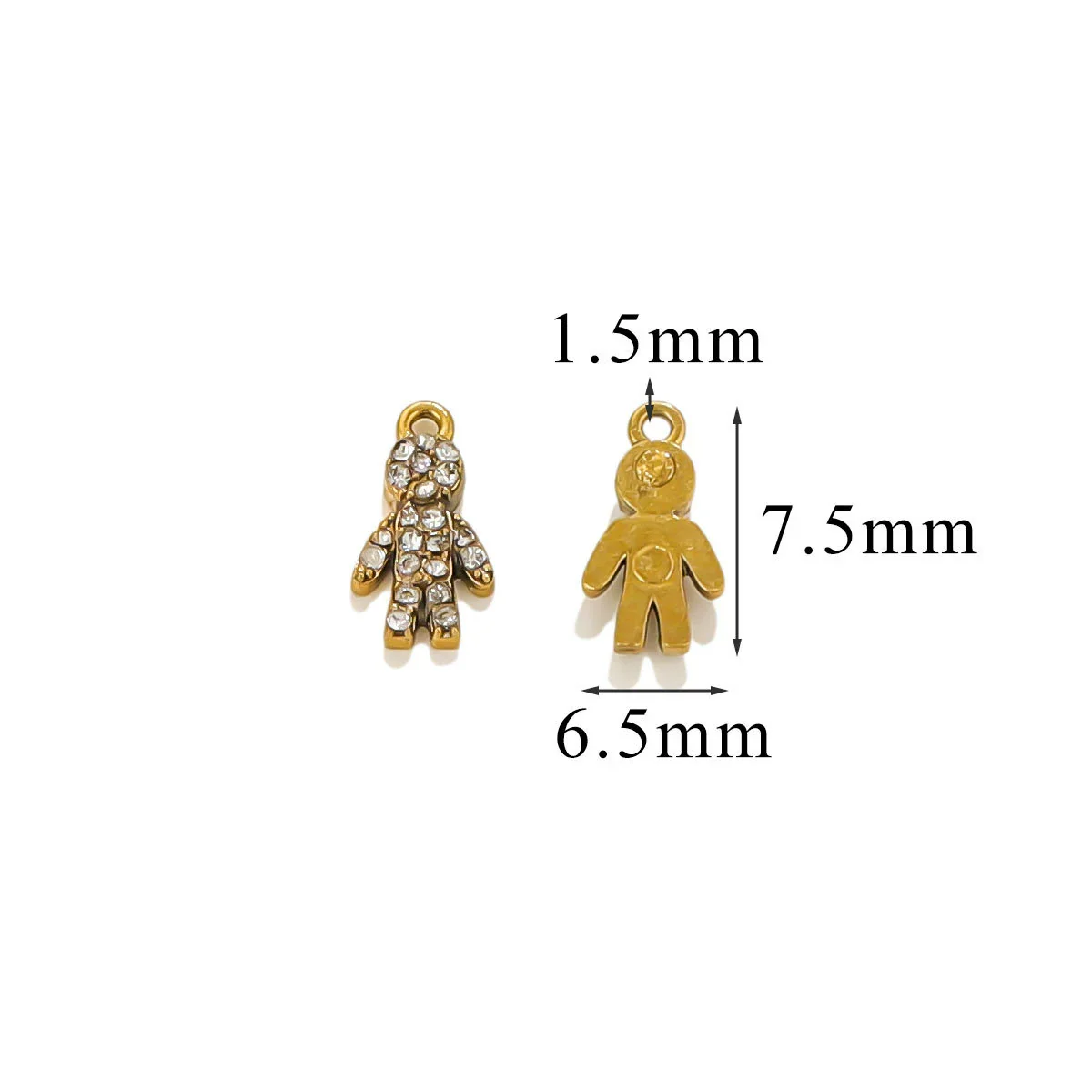 Stainless Steel Retro Starfish Love Diamond Pendant Bow Necklace Electroplating Jewelry Accessories - Image 15