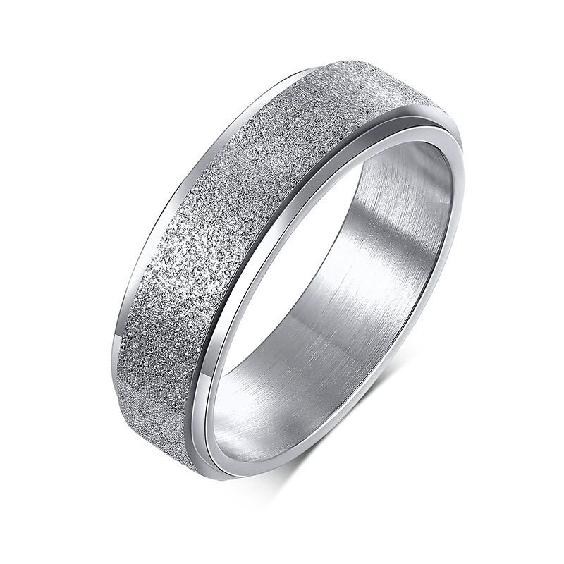 Stainless Steel Rotating Ring With Geometric Pattern And Electroplating For Men And Women - Image 11