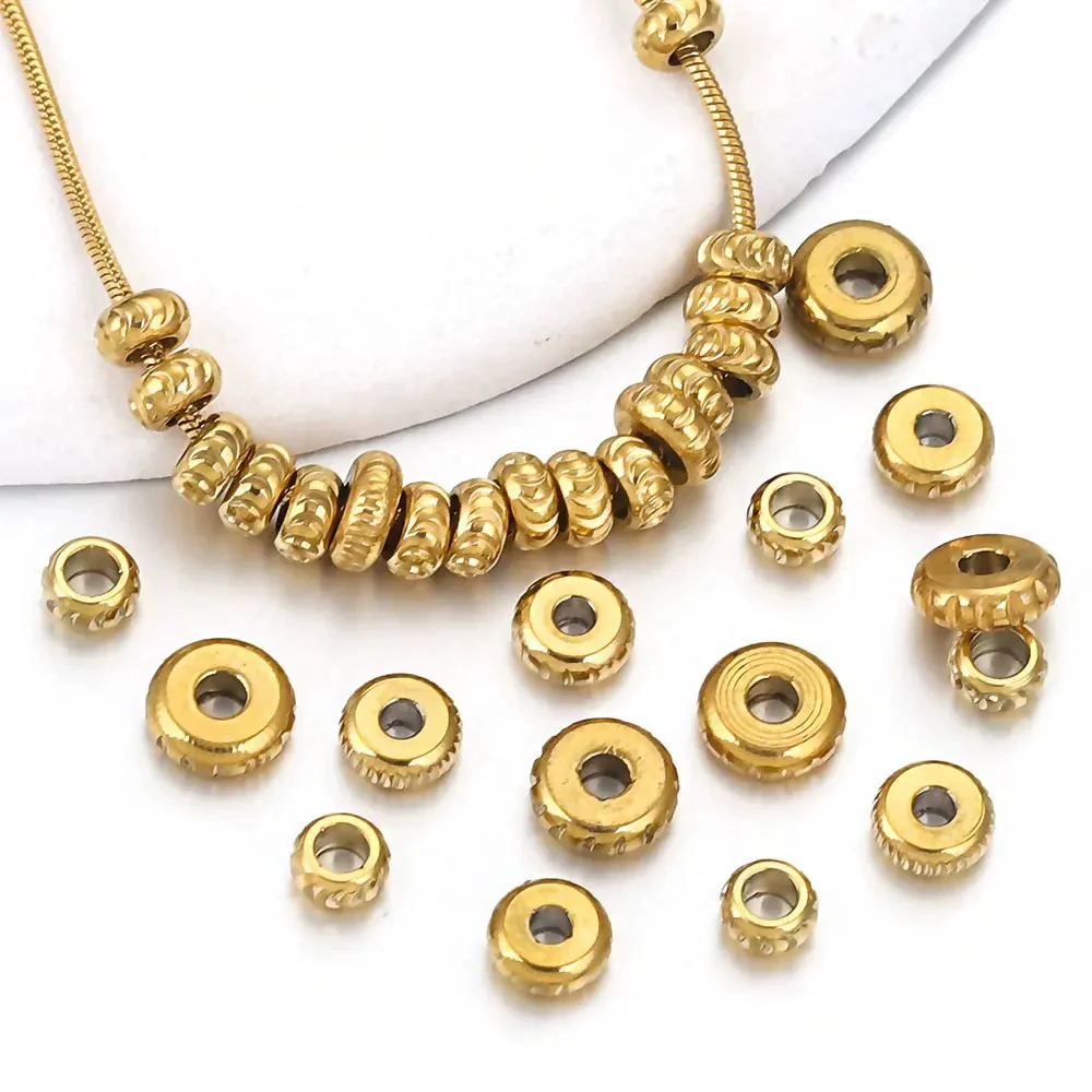Stainless Steel Round Beads For Diy Bracelet And Necklace Vacuum Plating Electroplating - Image 2