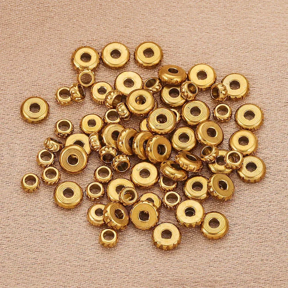 Stainless Steel Round Beads For Diy Bracelet And Necklace Vacuum Plating Electroplating - Image 3