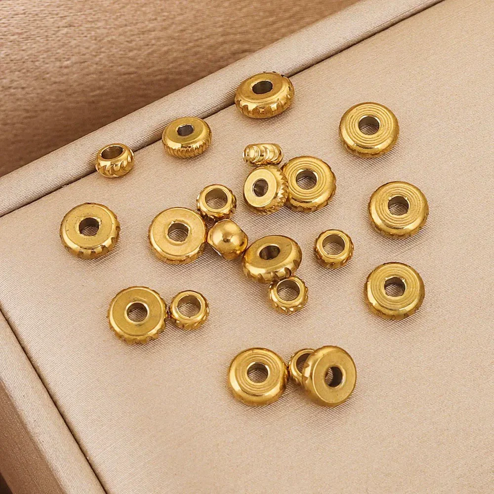 Stainless Steel Round Beads For Diy Bracelet And Necklace Vacuum Plating Electroplating - Image 4