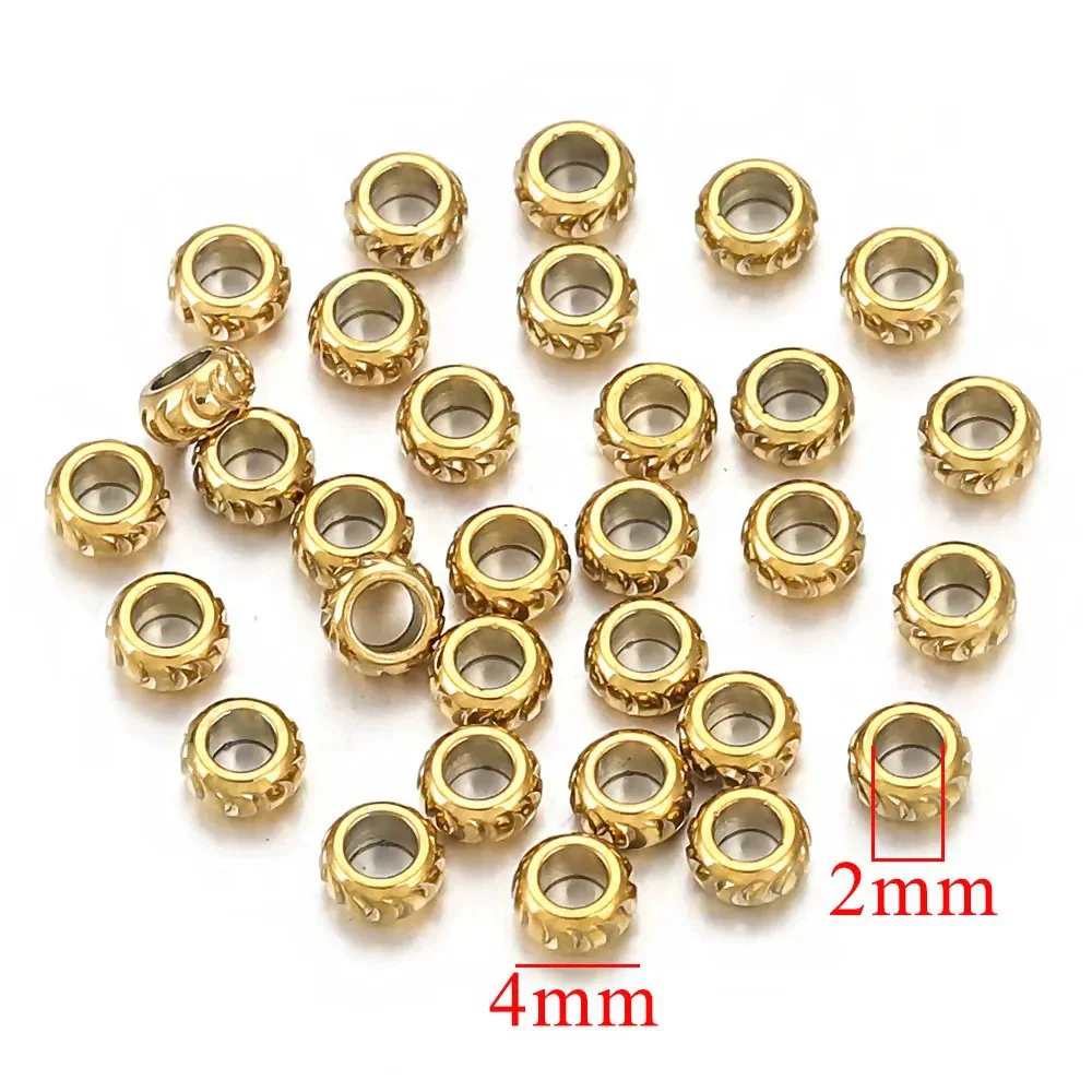 Stainless Steel Round Beads For Diy Bracelet And Necklace Vacuum Plating Electroplating - Image 7
