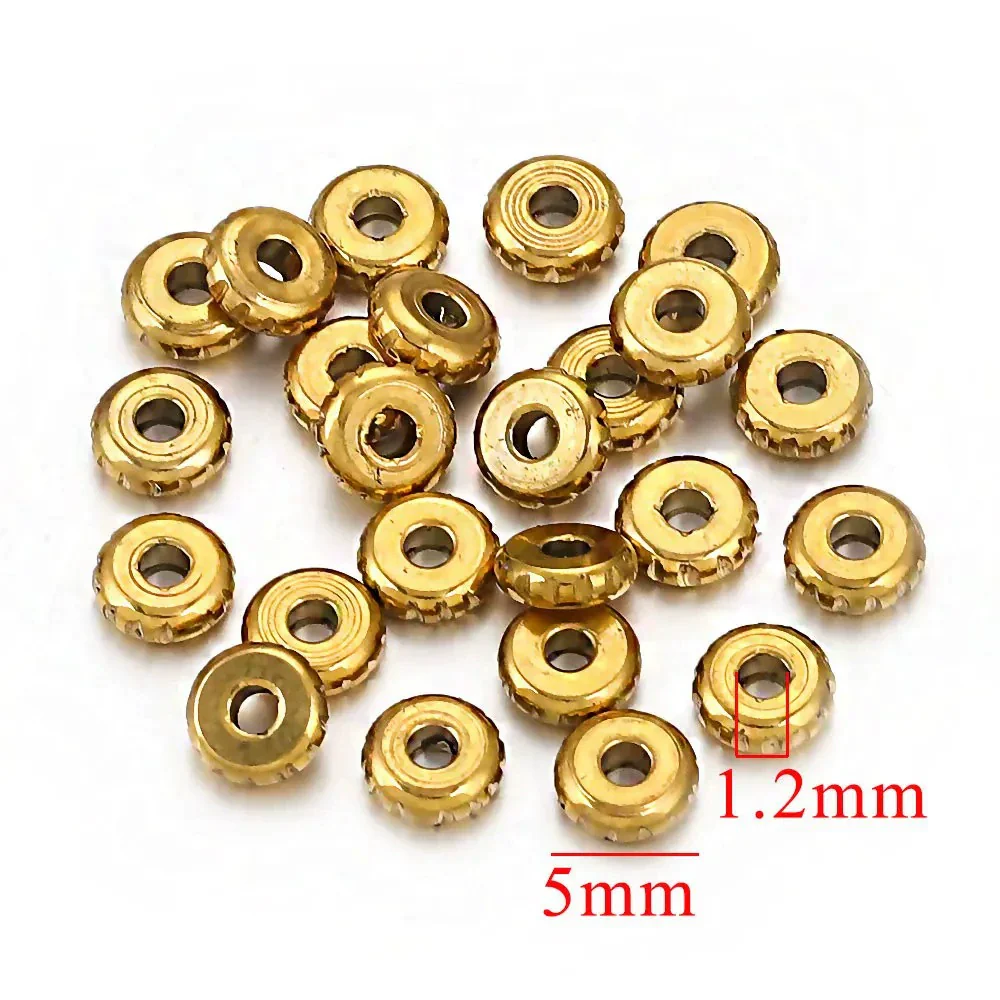 Stainless Steel Round Beads For Diy Bracelet And Necklace Vacuum Plating Electroplating - Image 9
