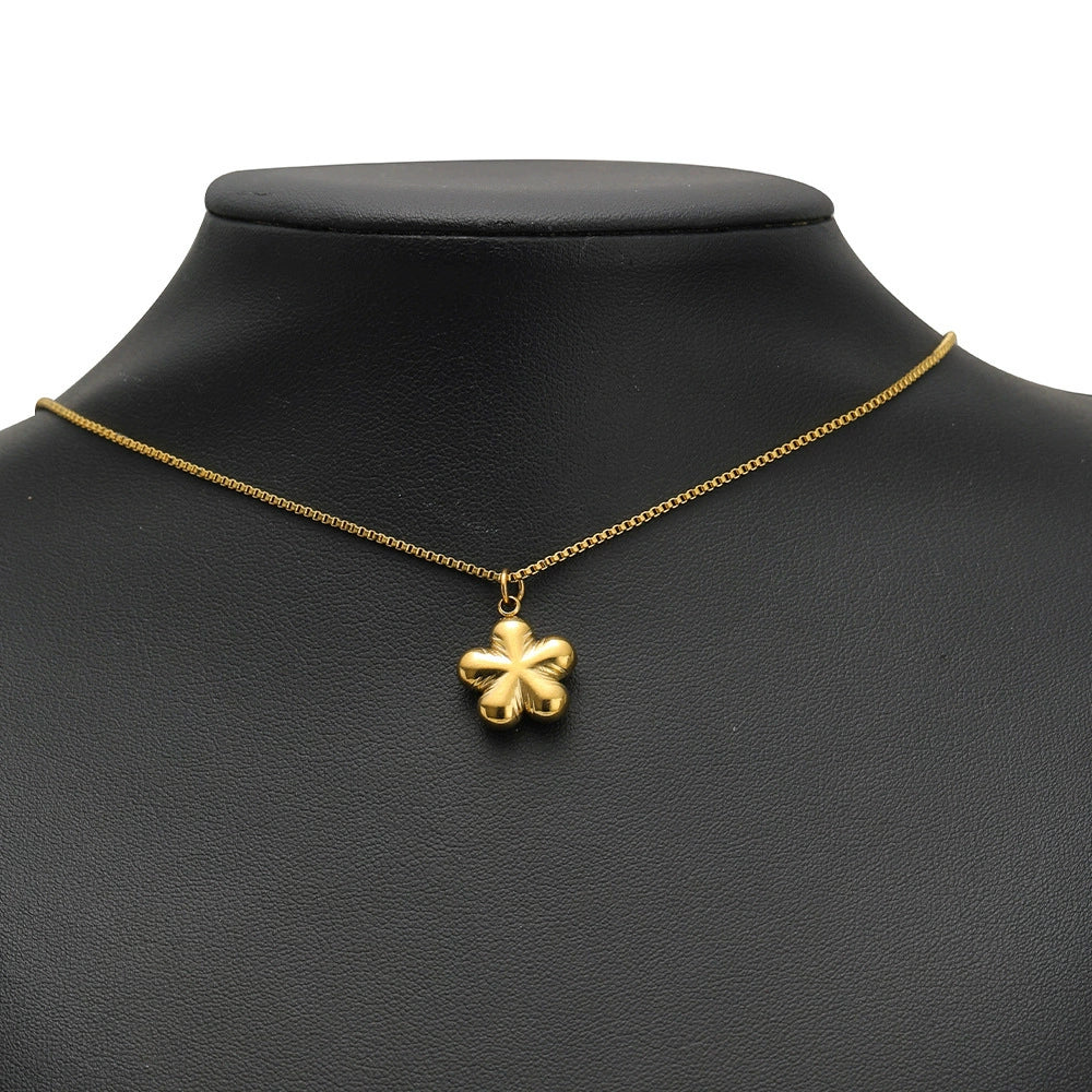 Stainless Steel Round Cake Flower Hexagonal Pendant Jewelry With Electroplating For Necklace And Bracelet - Image 3