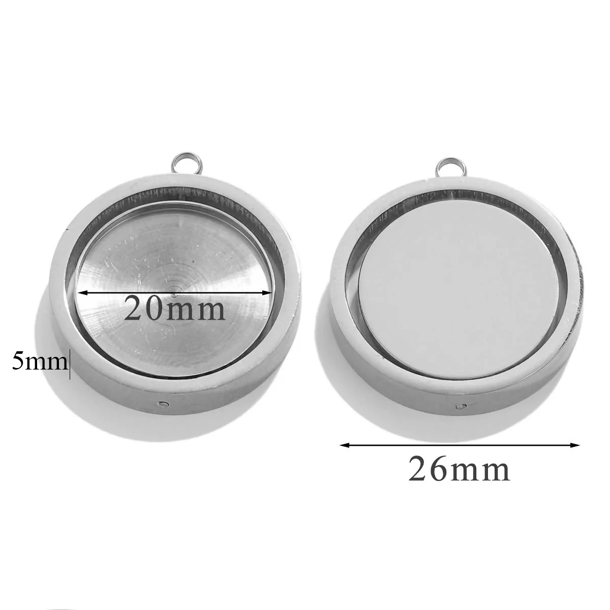 Stainless Steel Round Carved Pendant With Hirback Pattern And Electroplating Treatment - Image 6