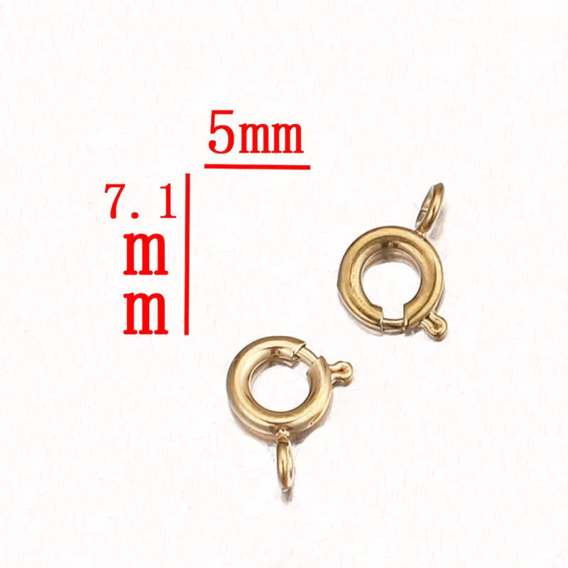 Stainless Steel Round Connection Buckle Electroplated Diy Jewelry Accessories For Necklace And Bracelet - Image 3