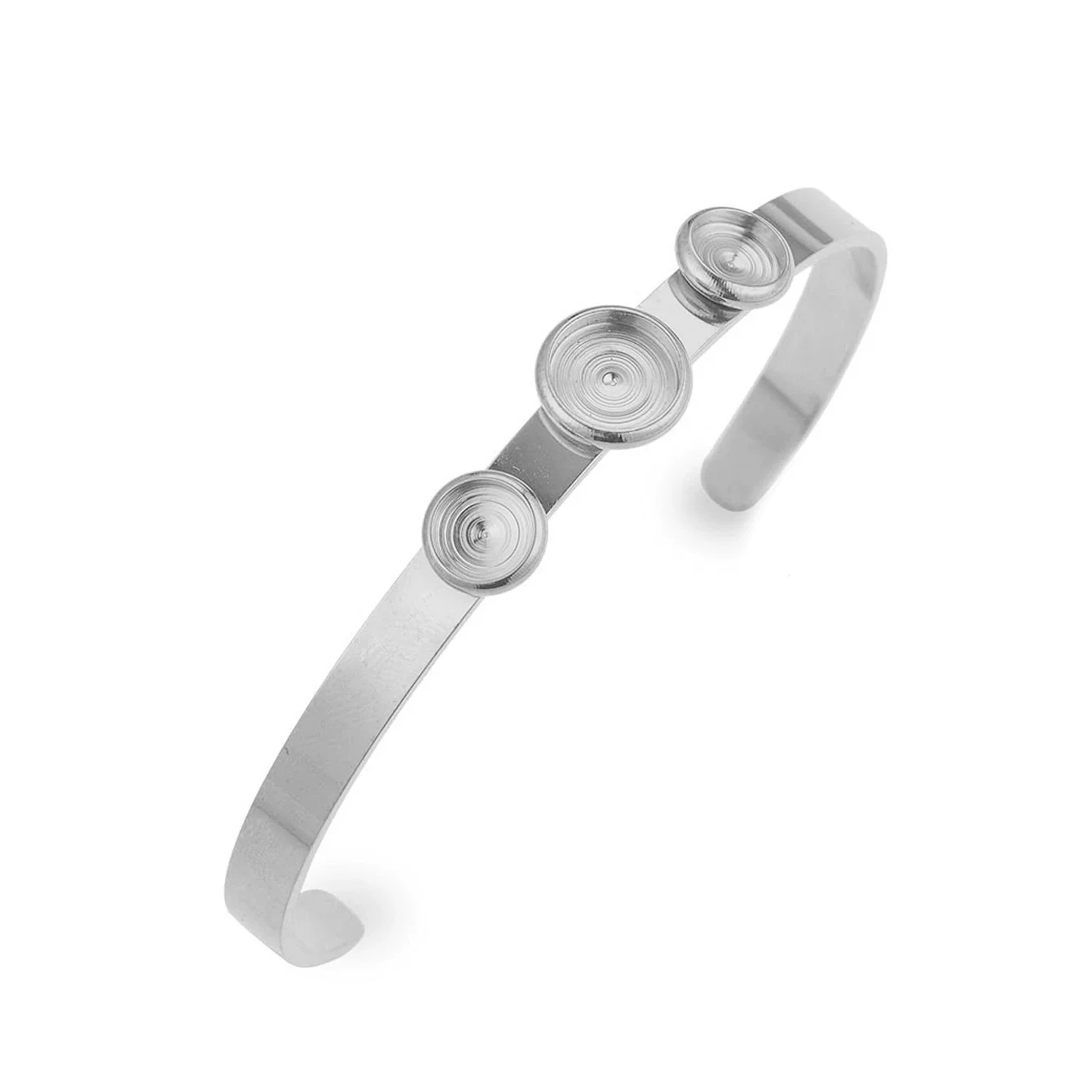 Stainless Steel Round Diy Jewelry Accessories Bracelet With Polishing And 18K Gold Vacuum Plating - Image 6