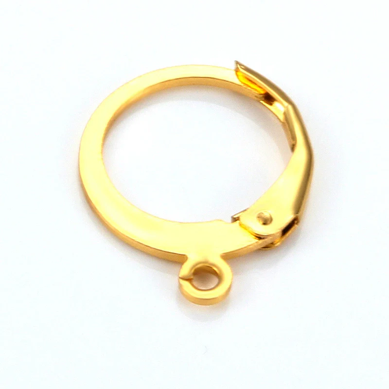 Stainless Steel Round Ear Hook Earrings Jewelry Accessories With Electroplating For Men And Women - Image 7