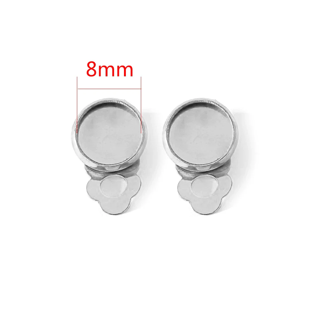 Stainless Steel Round Frog Ear Clip Earrings With Electroplating - Image 6