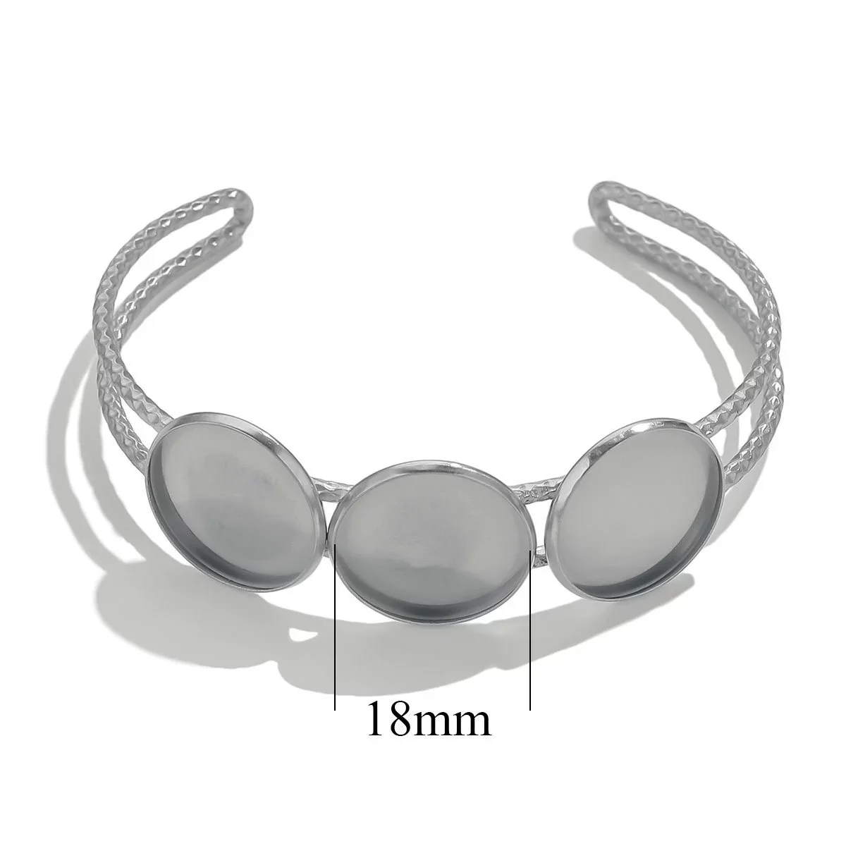 Stainless Steel Round Gemstone Bracelet 18K Gold Vacuum Plated Diy Jewelry Accessory - Image 7