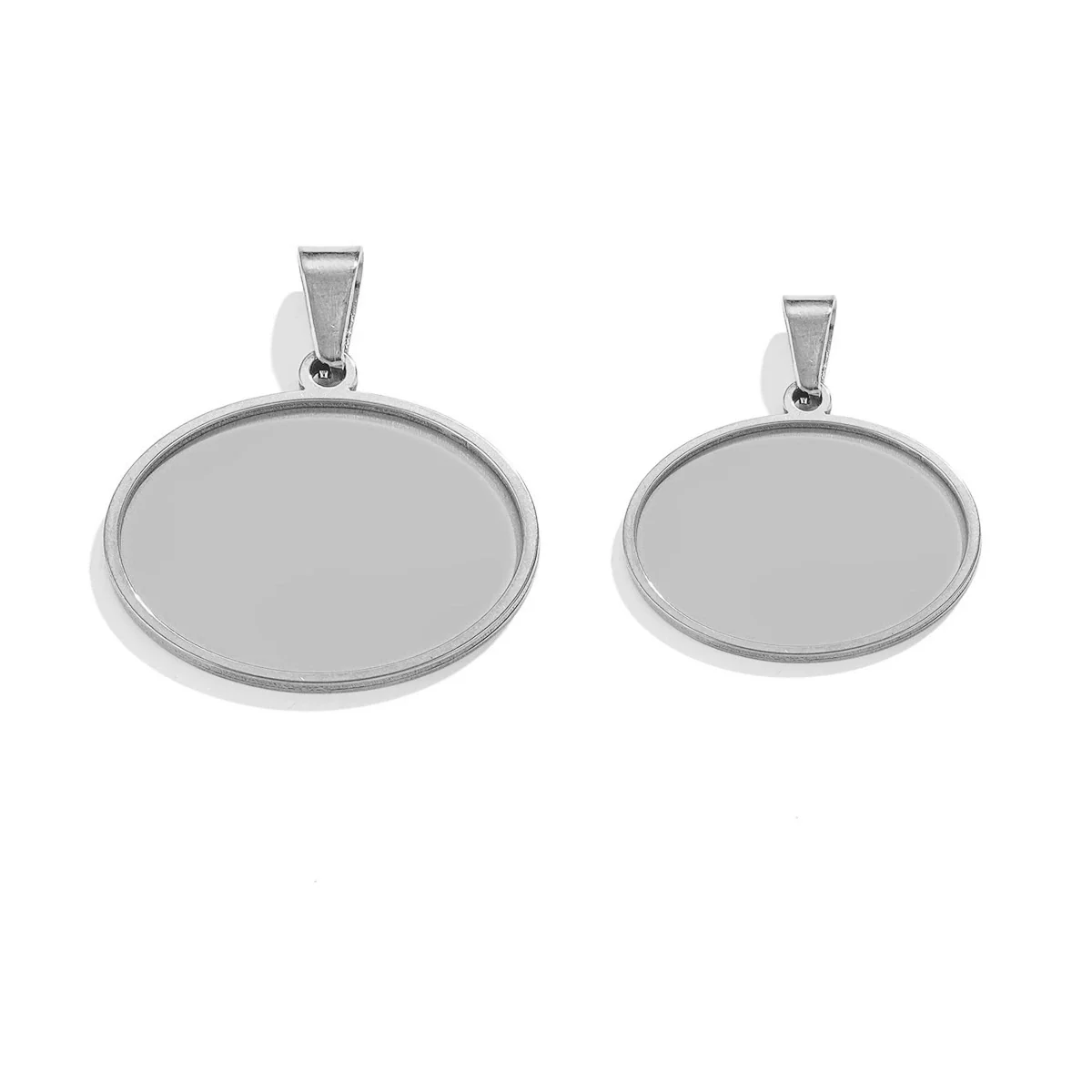 Stainless Steel Round Geometric Necklace Pendant With Melon Buckle And Electroplating Treatment - Image 12