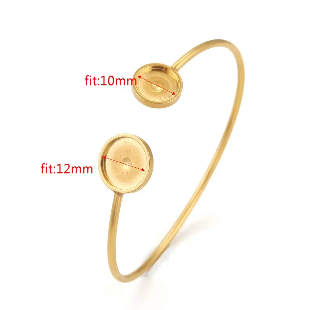 Stainless Steel Round Geometric Original Design Polished Diy Bracelet Jewelry Accessories With 18K Gold Vacuum Plating - Image 7