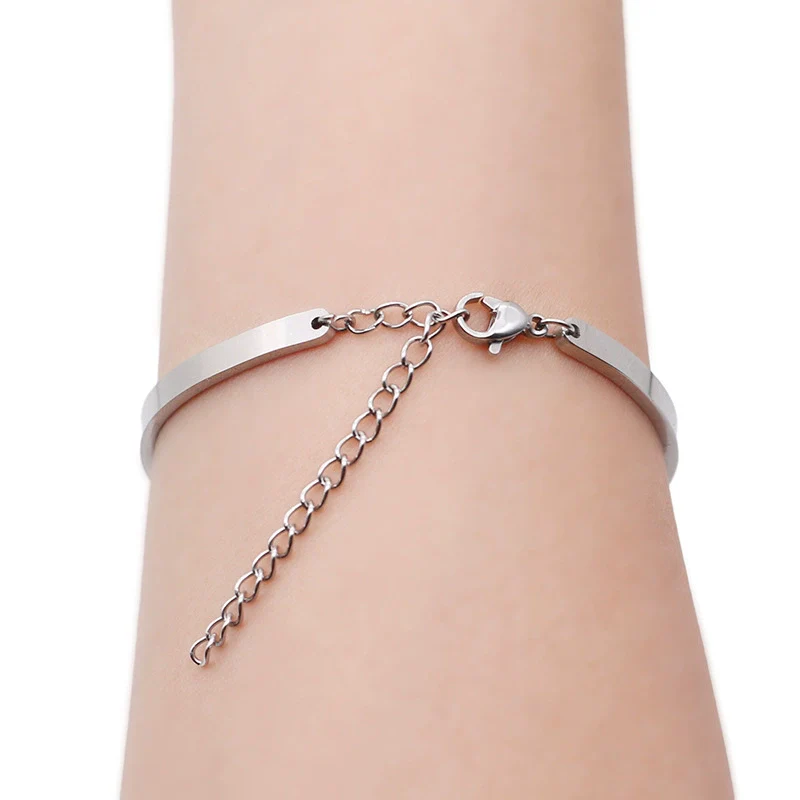 Stainless Steel Round Geometric Polished Diy Jewelry Bracelet Accessories