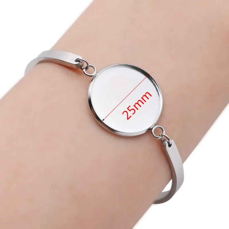 Stainless Steel Round Geometric Polished Diy Jewelry Bracelet Accessories - Image 6