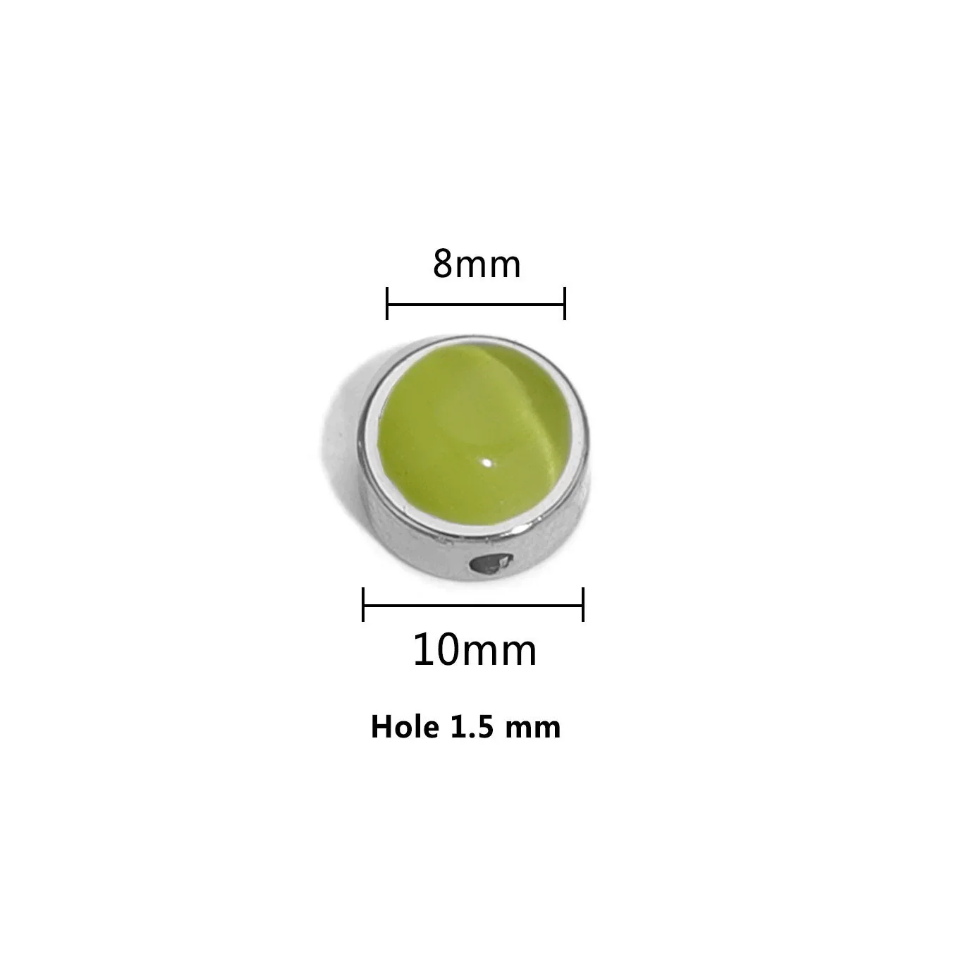 Stainless Steel Round Loose Beads Diy Jewelry Accessories With Cat's Eye Stone And Electroplating Treatment - Image 26