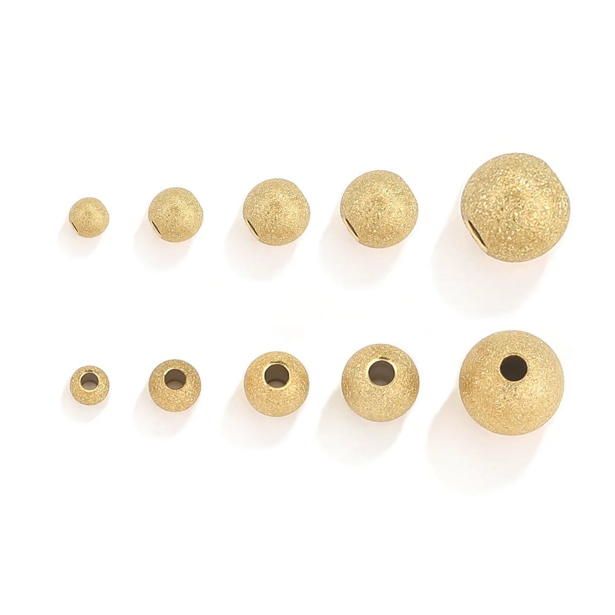 Stainless Steel Round Loose Beads Electroplated Diy Jewelry Accessories For Bracelet - Image 3