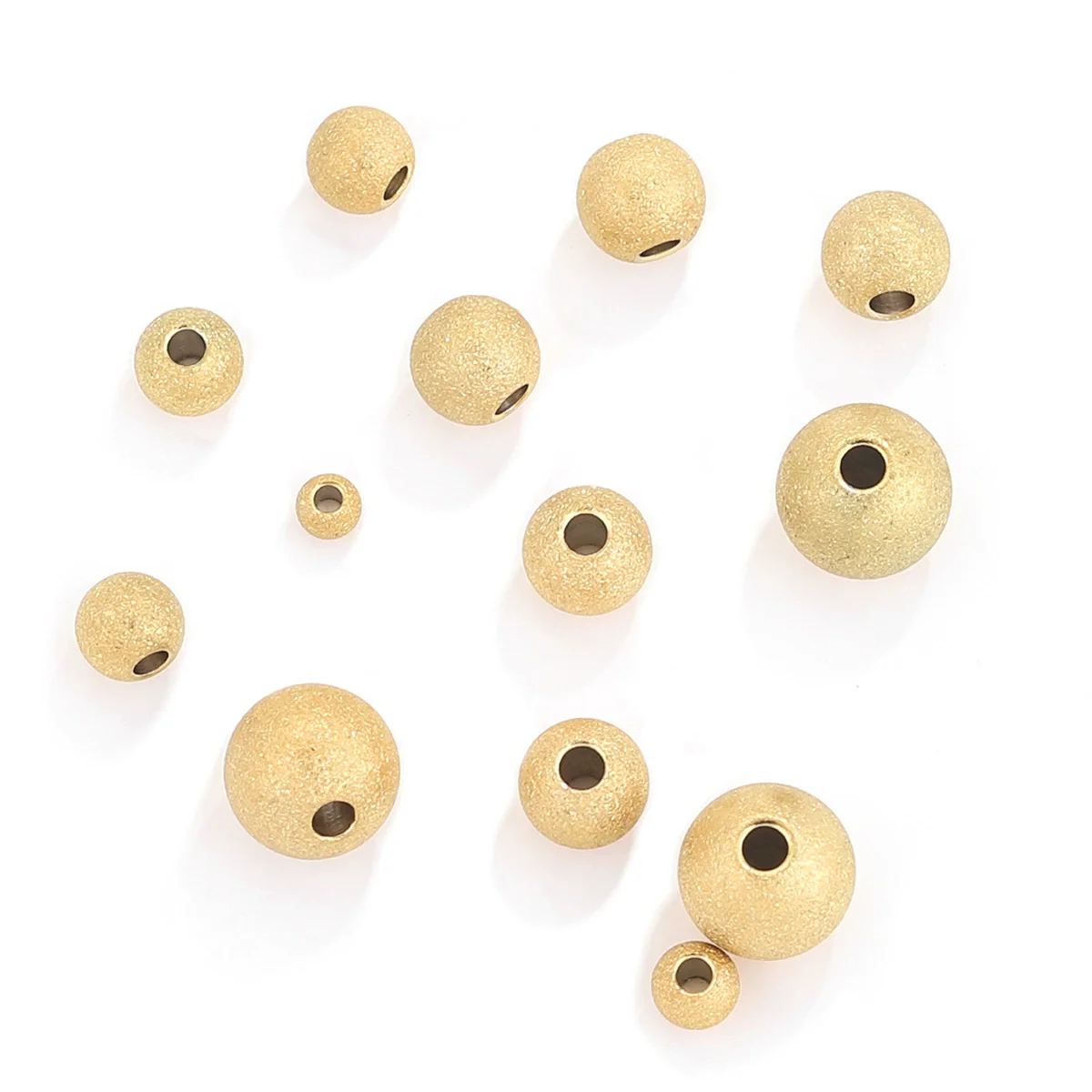 Stainless Steel Round Loose Beads Electroplated Diy Jewelry Accessories For Bracelet - Image 7