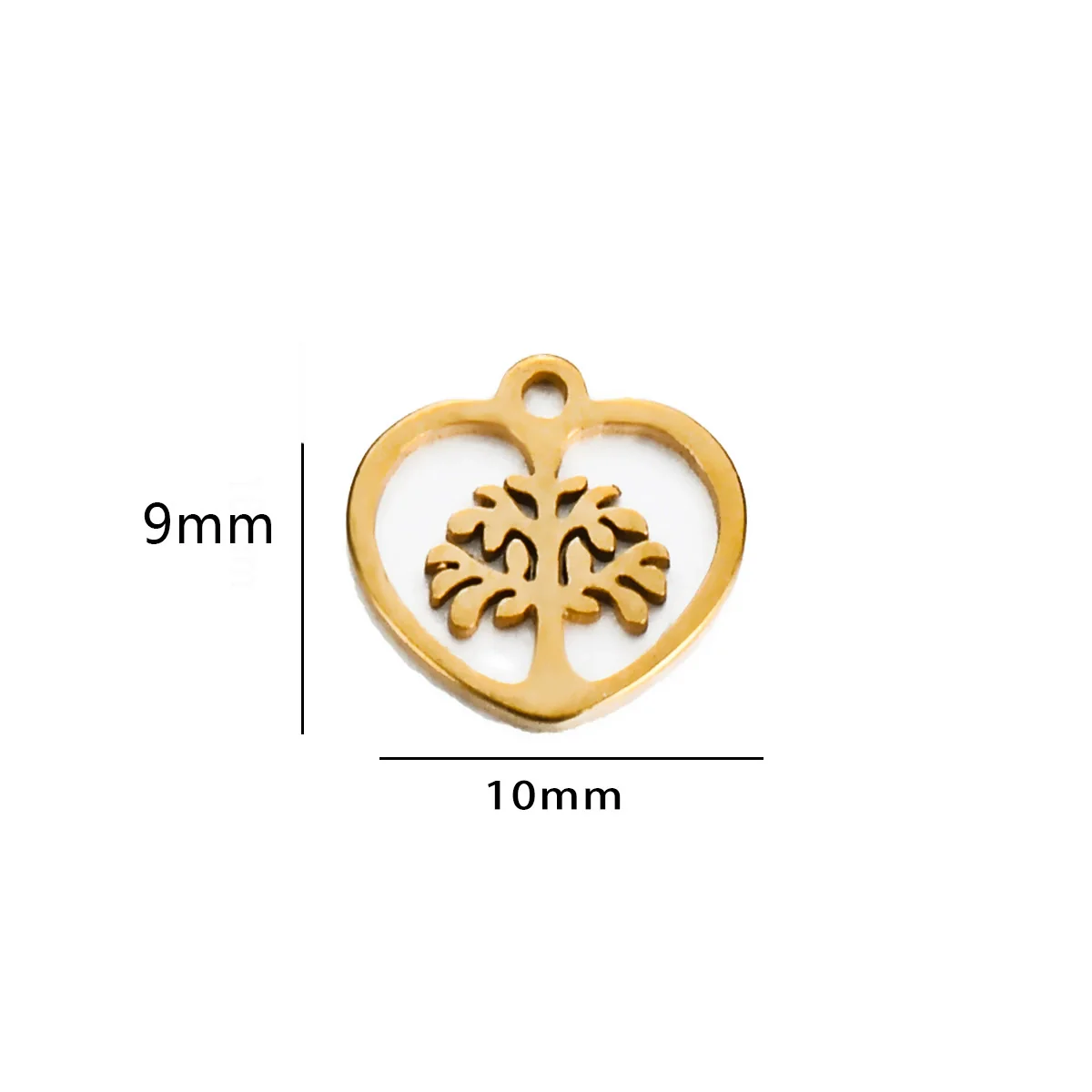 Stainless Steel Round Love Tree Pendant Bracelet Necklace Electroplating Accessories - Image 10