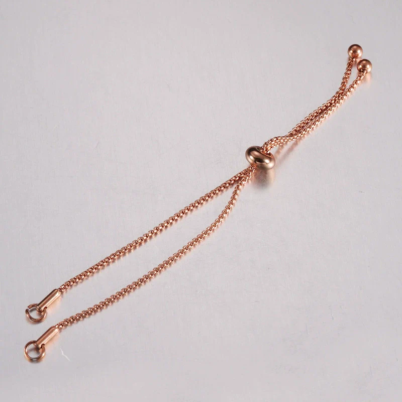 Stainless Steel Rubber Bead Bolo Bracelet Jewelry Accessories With Box Chain And Electroplating Treatment - Image 2