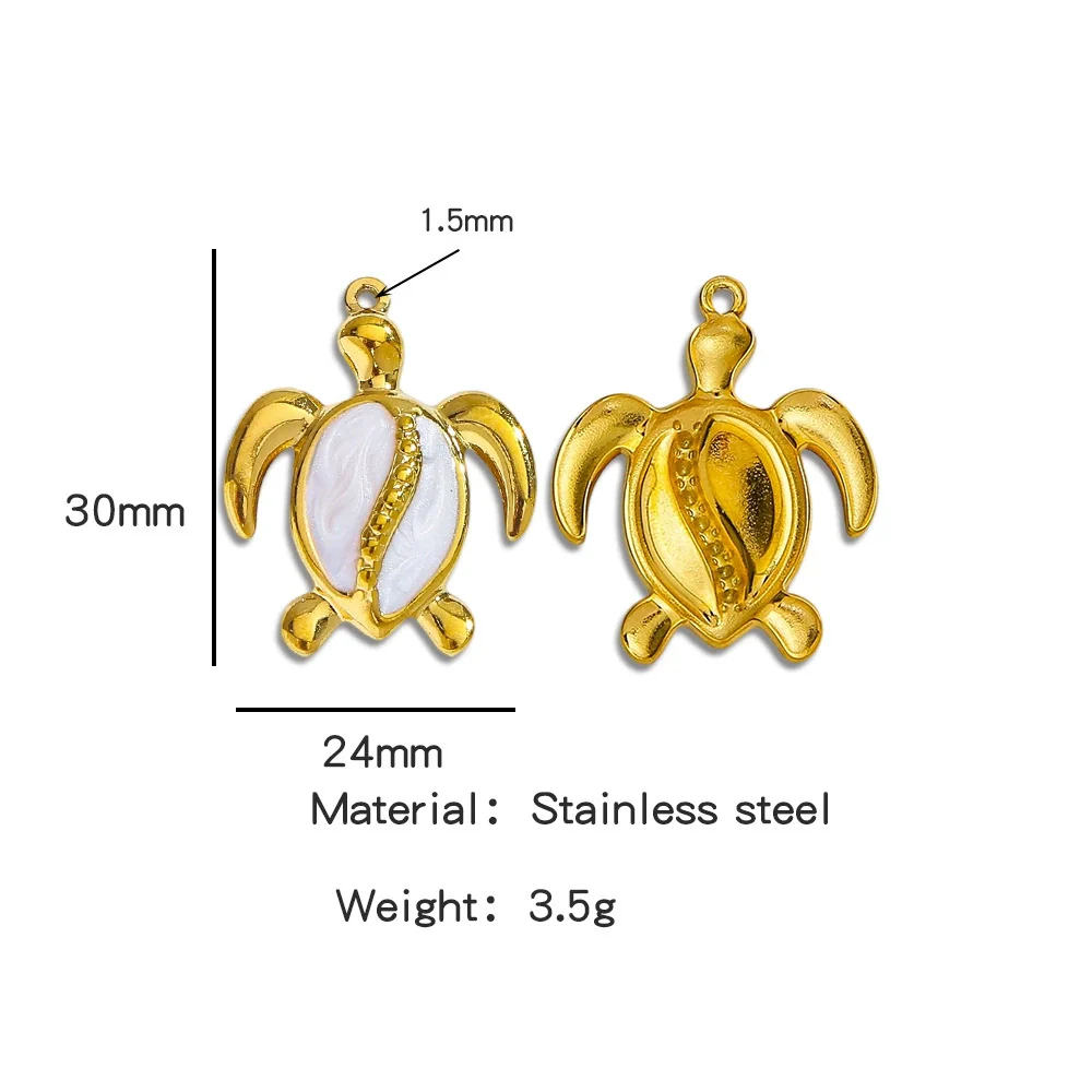 Stainless Steel Sea Turtle And Cross Pendant Jewelry With Oil Pressure And Electroplating Accessories - Image 12