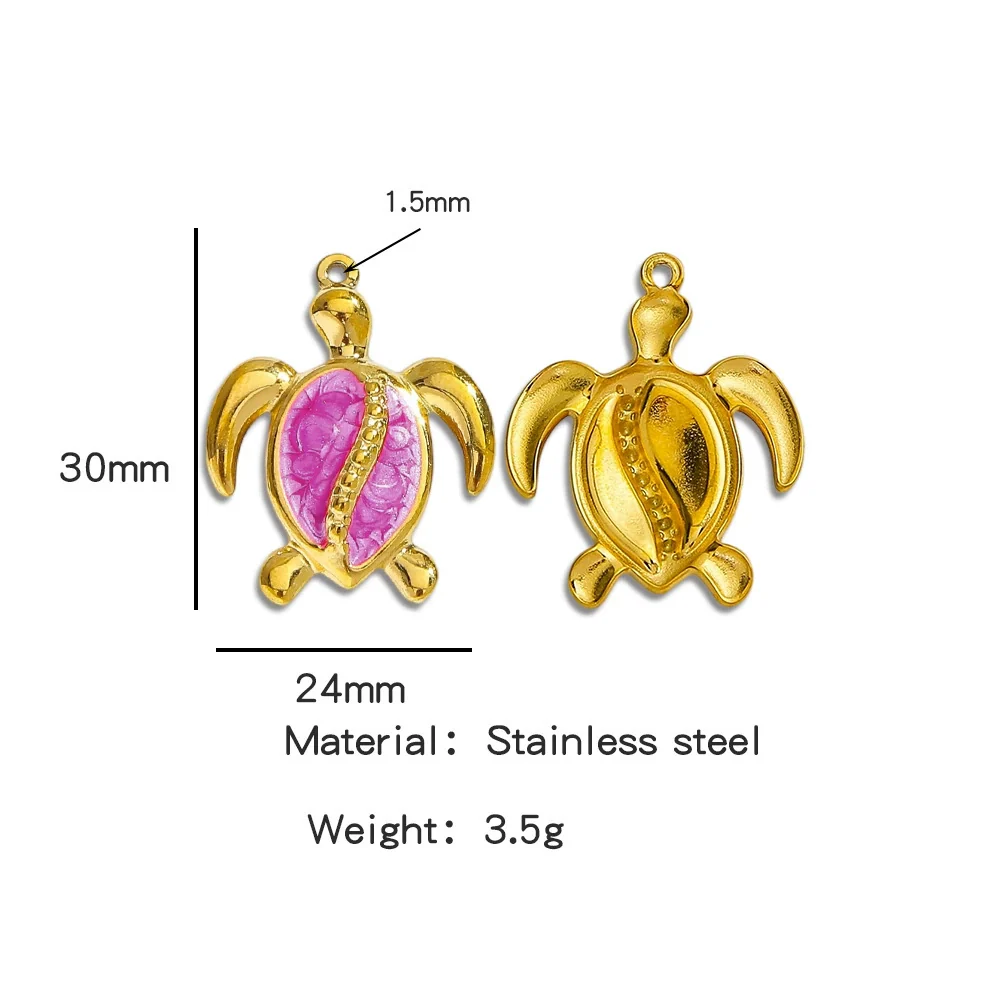 Stainless Steel Sea Turtle And Cross Pendant Jewelry With Oil Pressure And Electroplating Accessories - Image 13