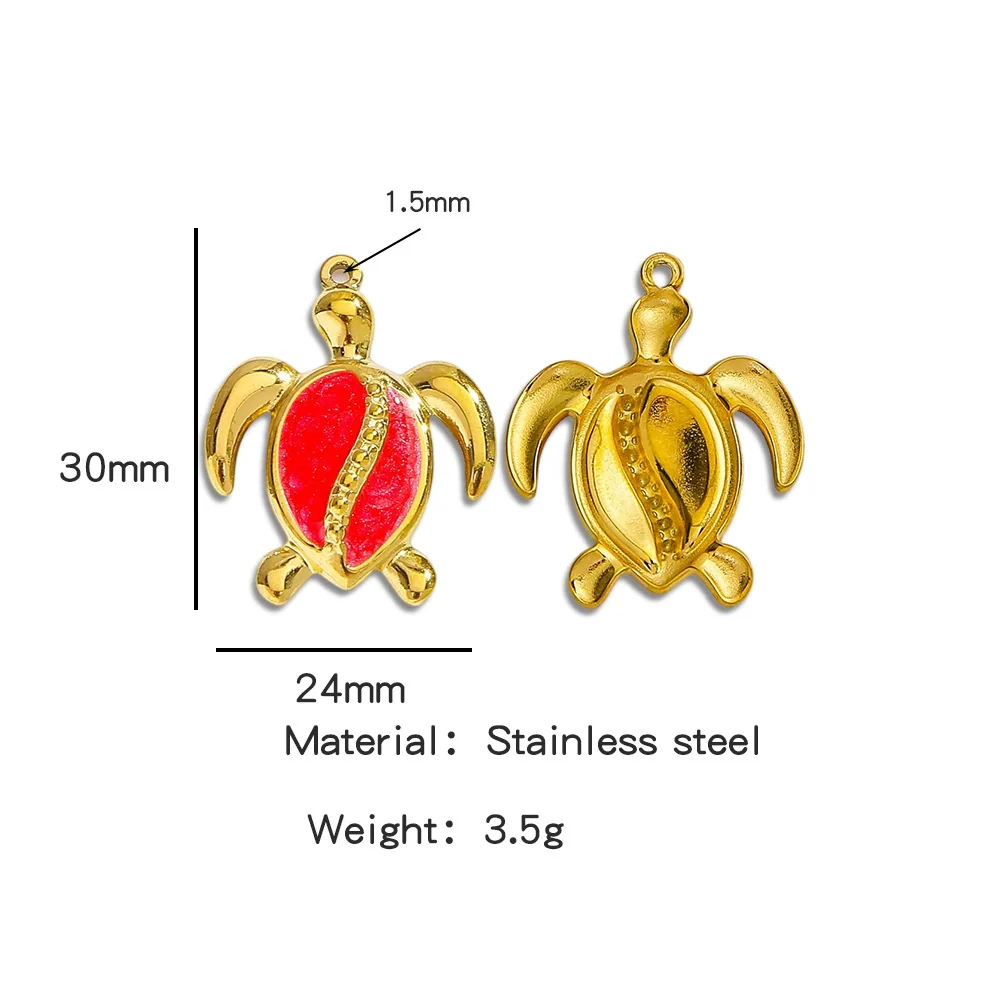 Stainless Steel Sea Turtle And Cross Pendant Jewelry With Oil Pressure And Electroplating Accessories - Image 7