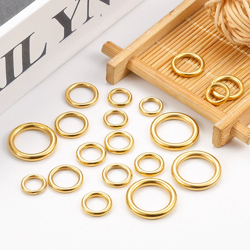 Stainless Steel Seamless Connection Ring Jewelry Accessories Electroplating Geometric Style For Diy - Image 4