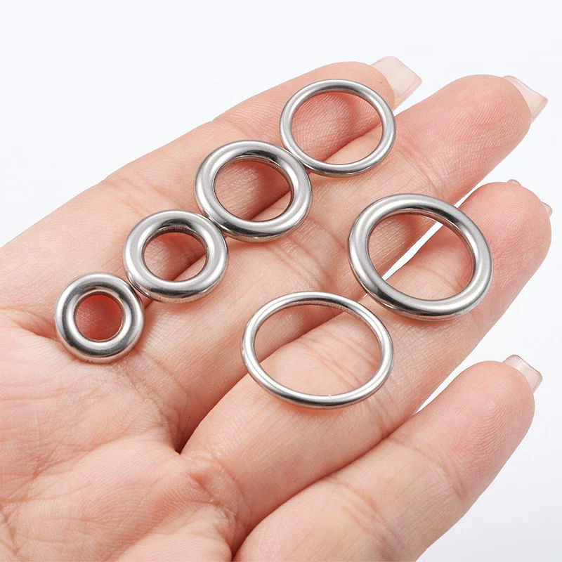 Stainless Steel Seamless Connection Ring Jewelry Accessories Electroplating Geometric Style For Diy - Image 5