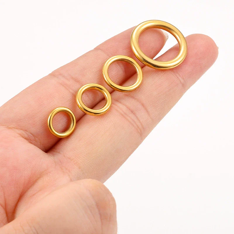 Stainless Steel Seamless Connection Ring Jewelry Accessories Electroplating Geometric Style For Diy - Image 6