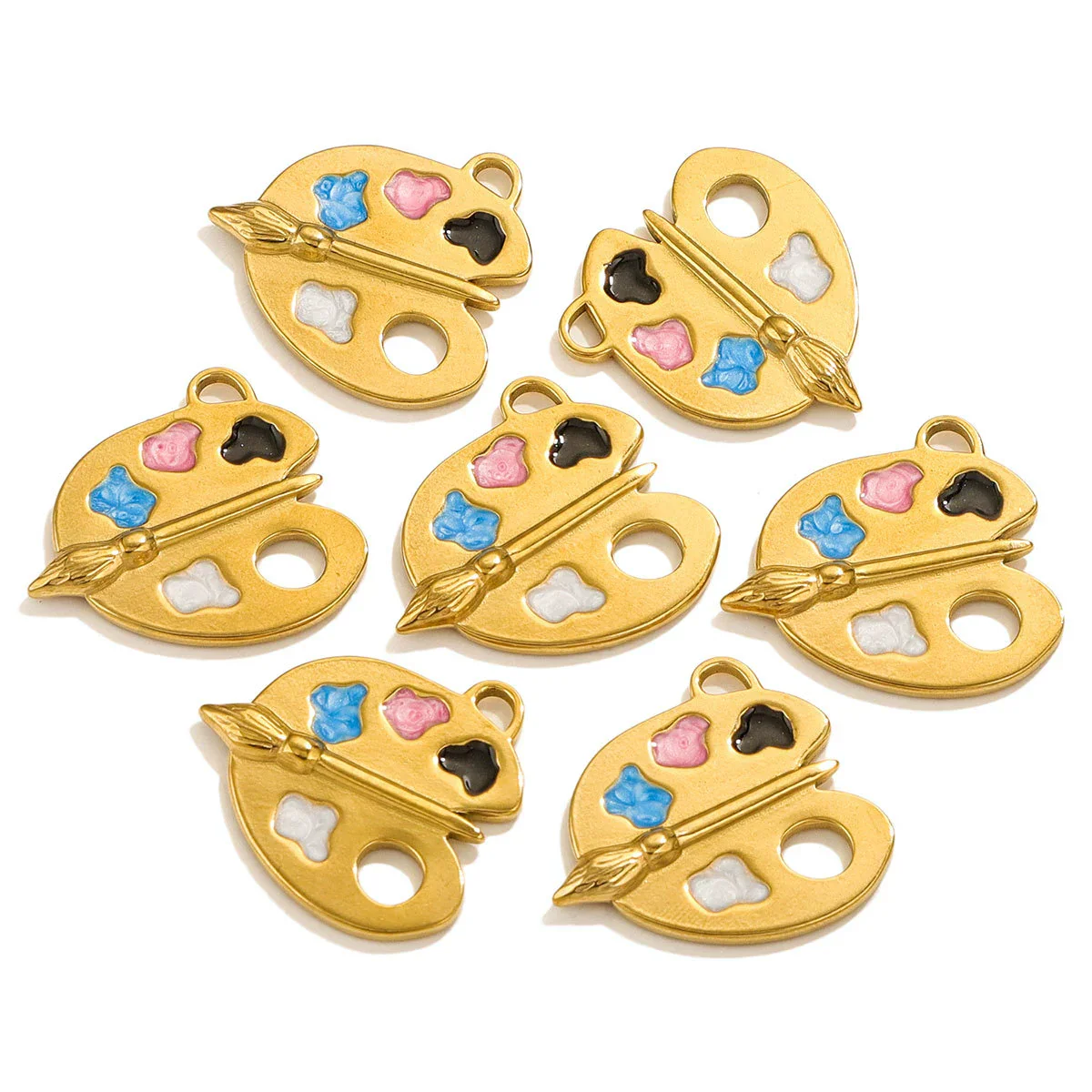 Stainless Steel Seamless Paper Clips Pattern Pendant Necklace Cute Accessories