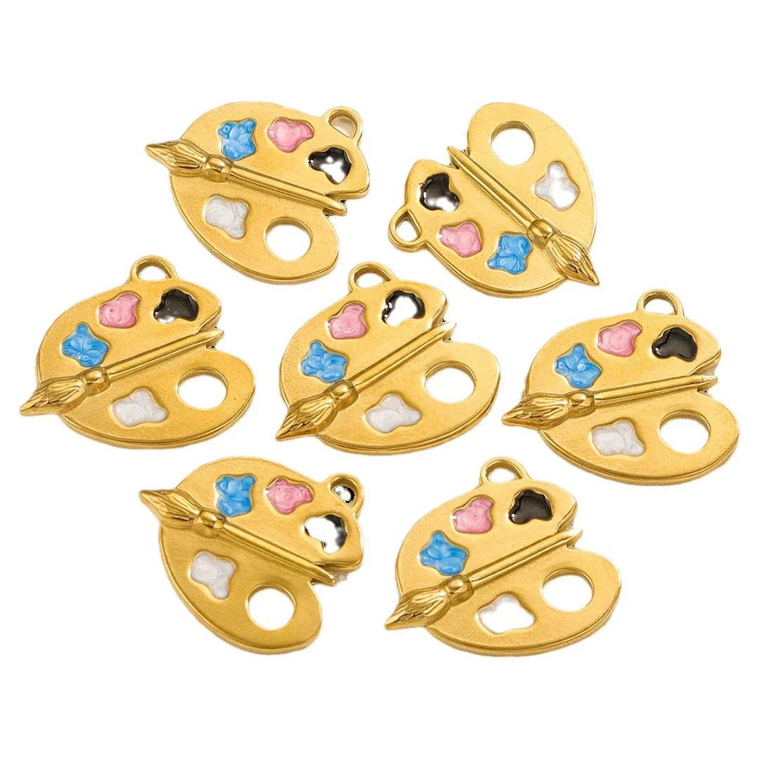 Stainless Steel Seamless Paper Clips Pattern Pendant Necklace Cute Accessories - Image 5