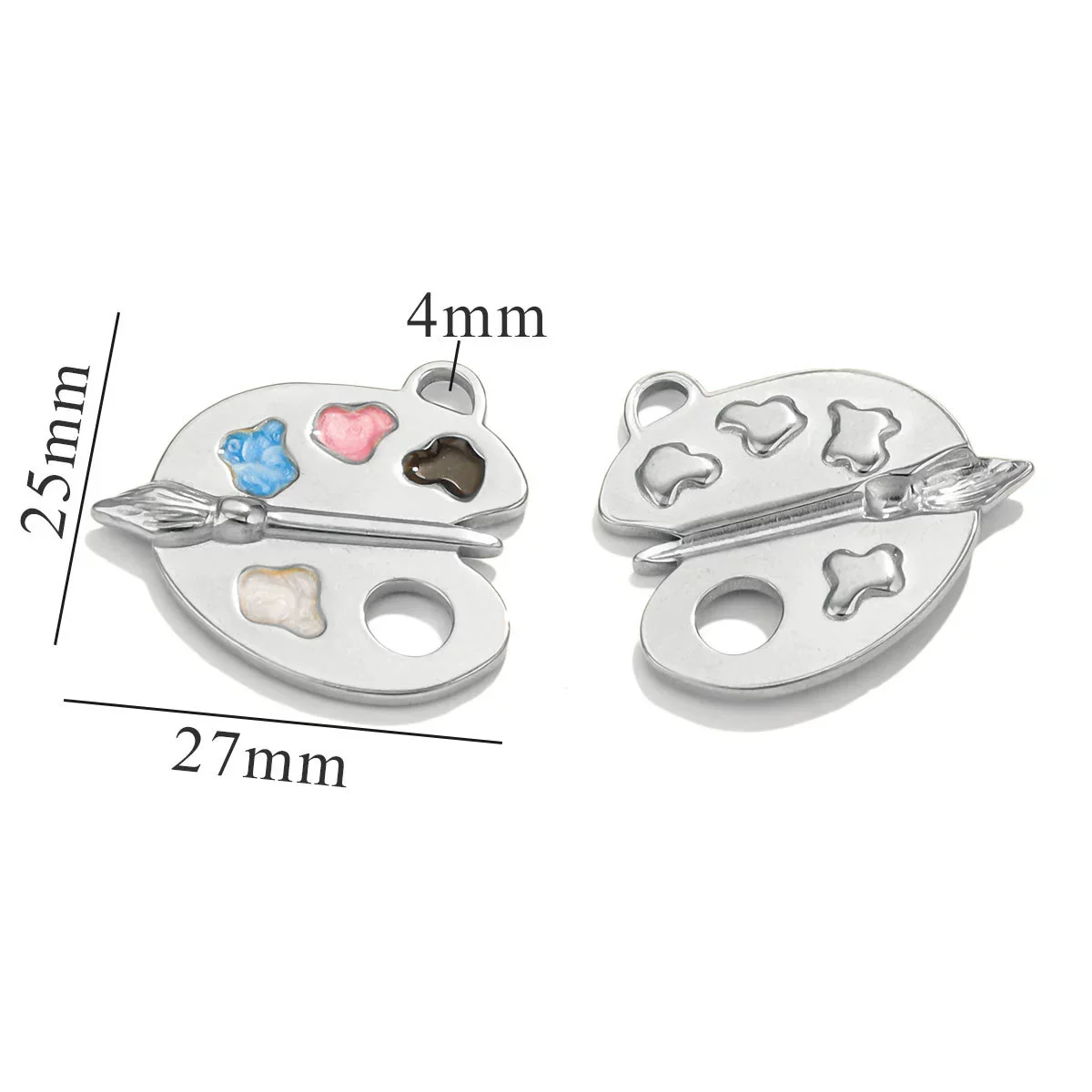 Stainless Steel Seamless Paper Clips Pattern Pendant Necklace Cute Accessories - Image 6
