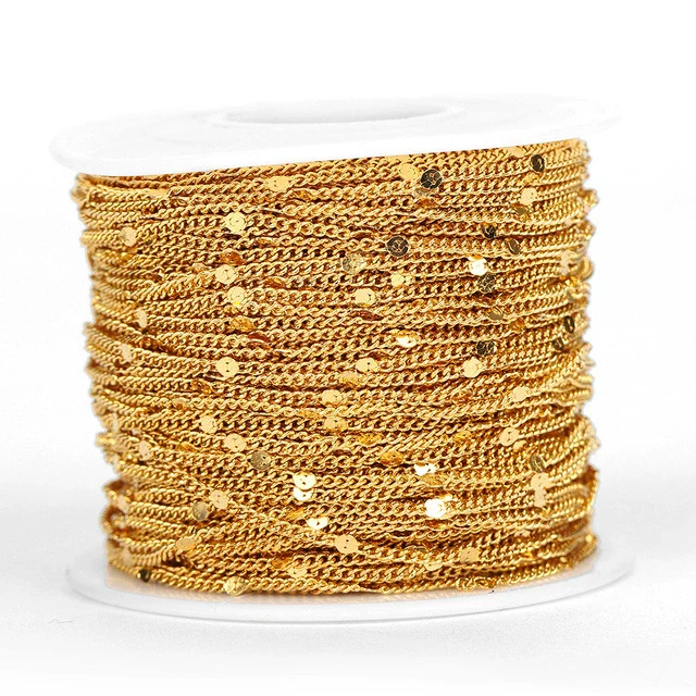 Stainless Steel Sequin Oshaped Electroplated Diy Handmade Jewelry Accessories Necklace Bracelet - Image 7